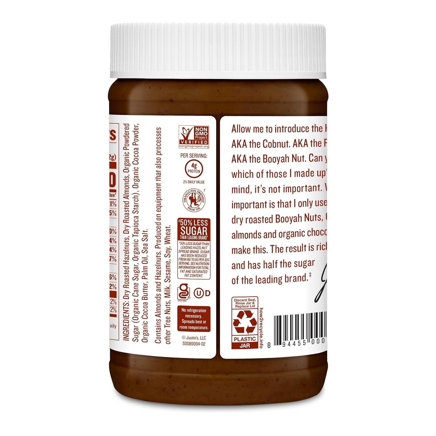Justin's, Hazelnut Almond Butter Chocolate, 16 Ounce - Image 2
