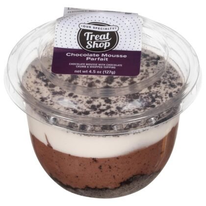 Our Specialty Chocolate Snacks Parfait Cup with Whipped Topping, Single Serve Dessert, 4.5 oz