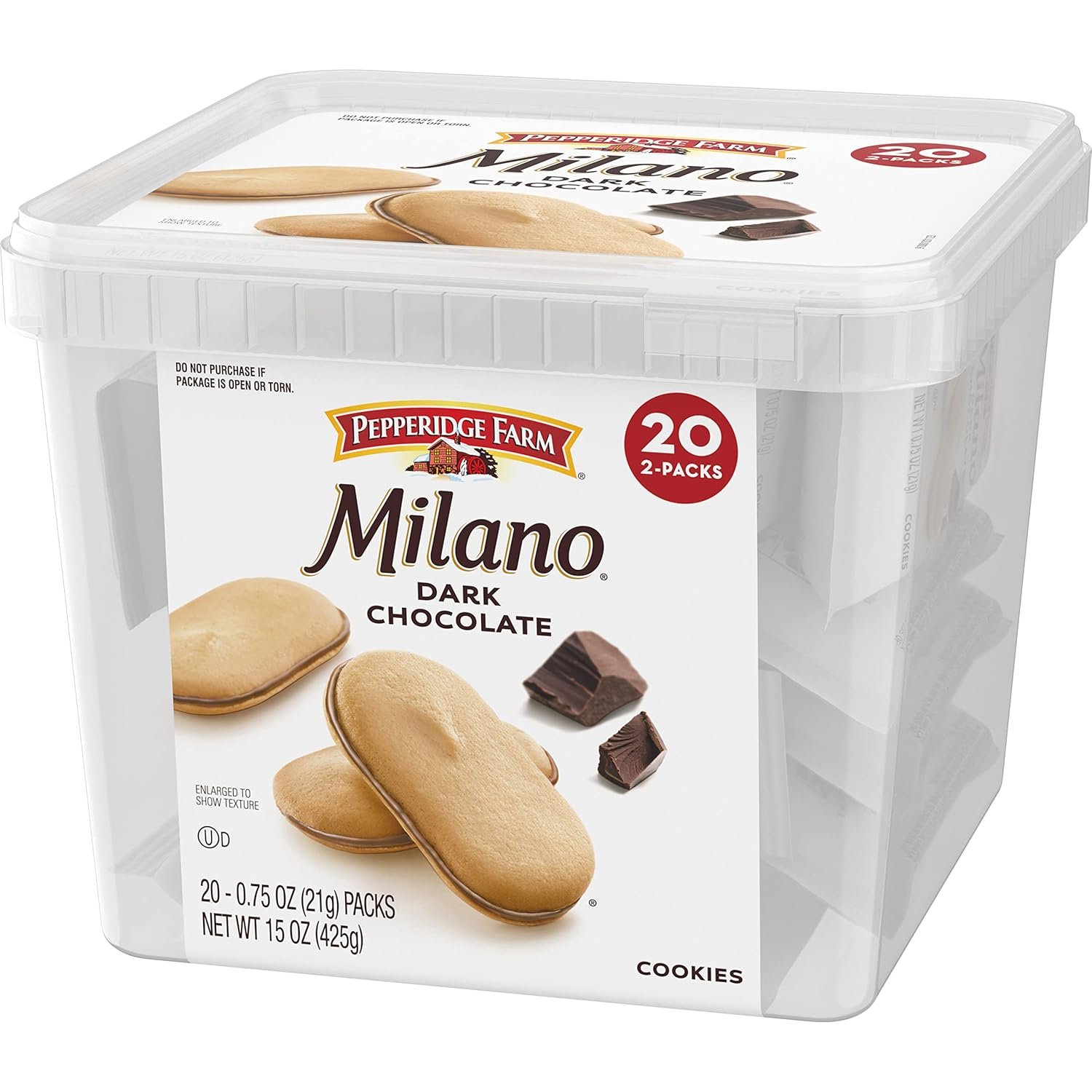 Pepperidge Farm Milano Cookies, Dark Chocolate, 20 Packs, 2 Cookies per Pack - Image 7