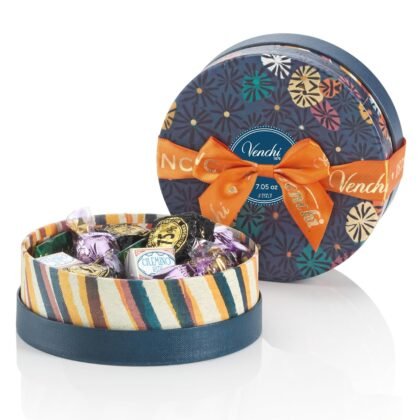 Venchi - Murrine Collection - Small Blue Hamper with Assorted Chocolates, Gift Idea for Birthday and Anniversary, 7.05 oz