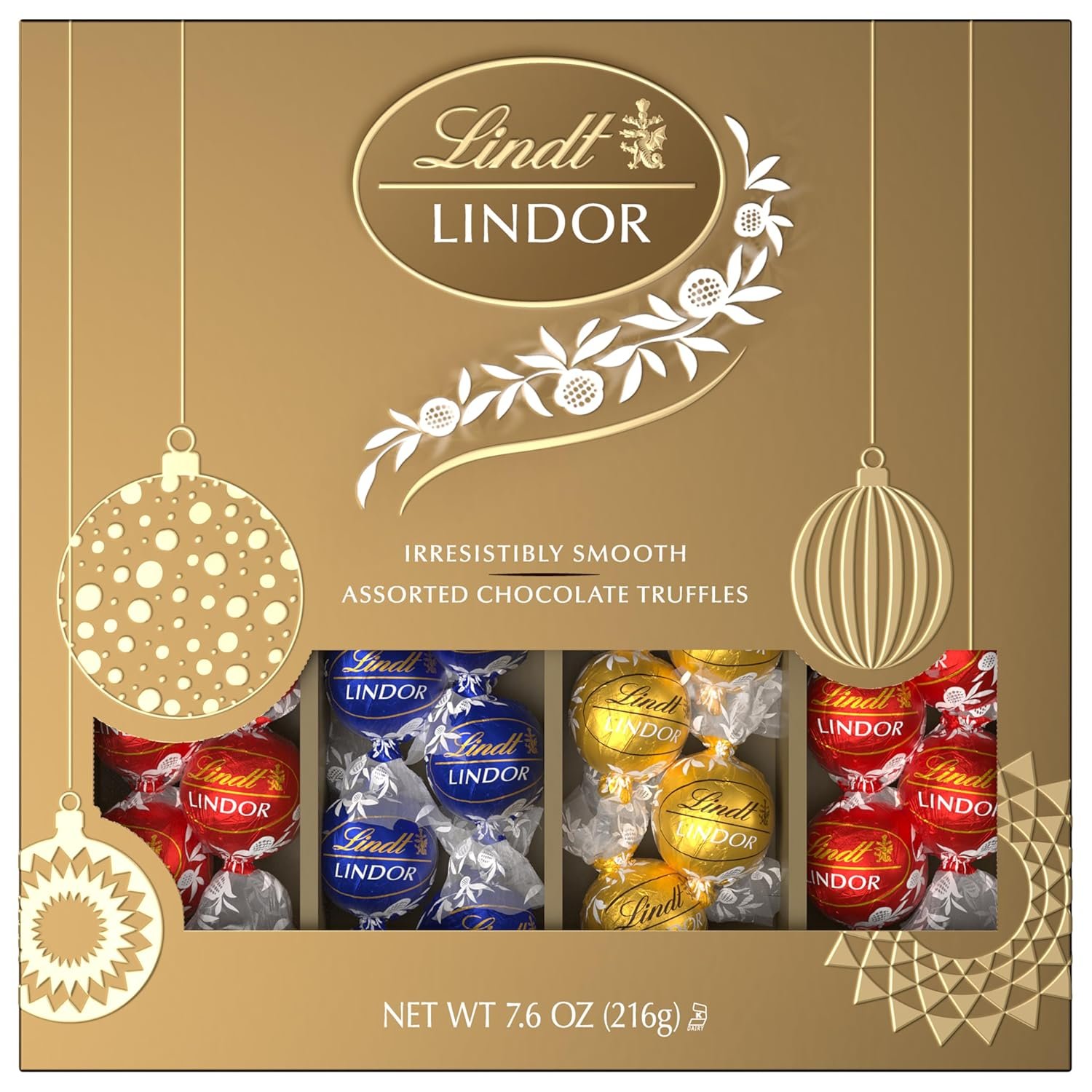 Lindt LINDOR Assorted Chocolate Candy Truffles Modern Gift Box, Assorted Chocolate Candy with Smooth, Melting Truffle Center, 7.6 oz. - Image 8