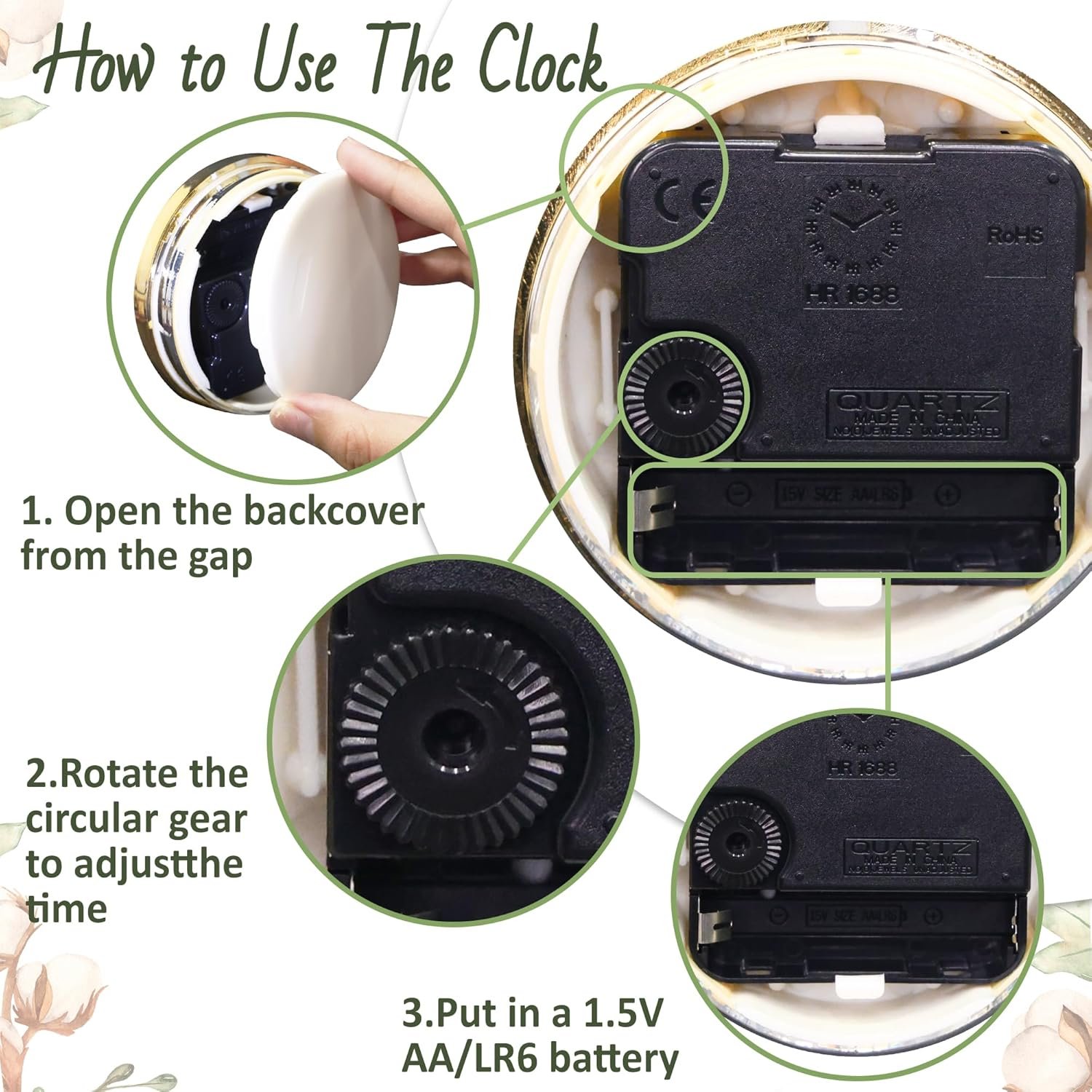 50th Anniversary Wedding Gift, Anniversary Quartz Clock, Desk Table Clock, 50 Years of Marriage, Golden Wedding for Couple, Parents, Grandparents (Wooden Base with LED Light) - Image 7