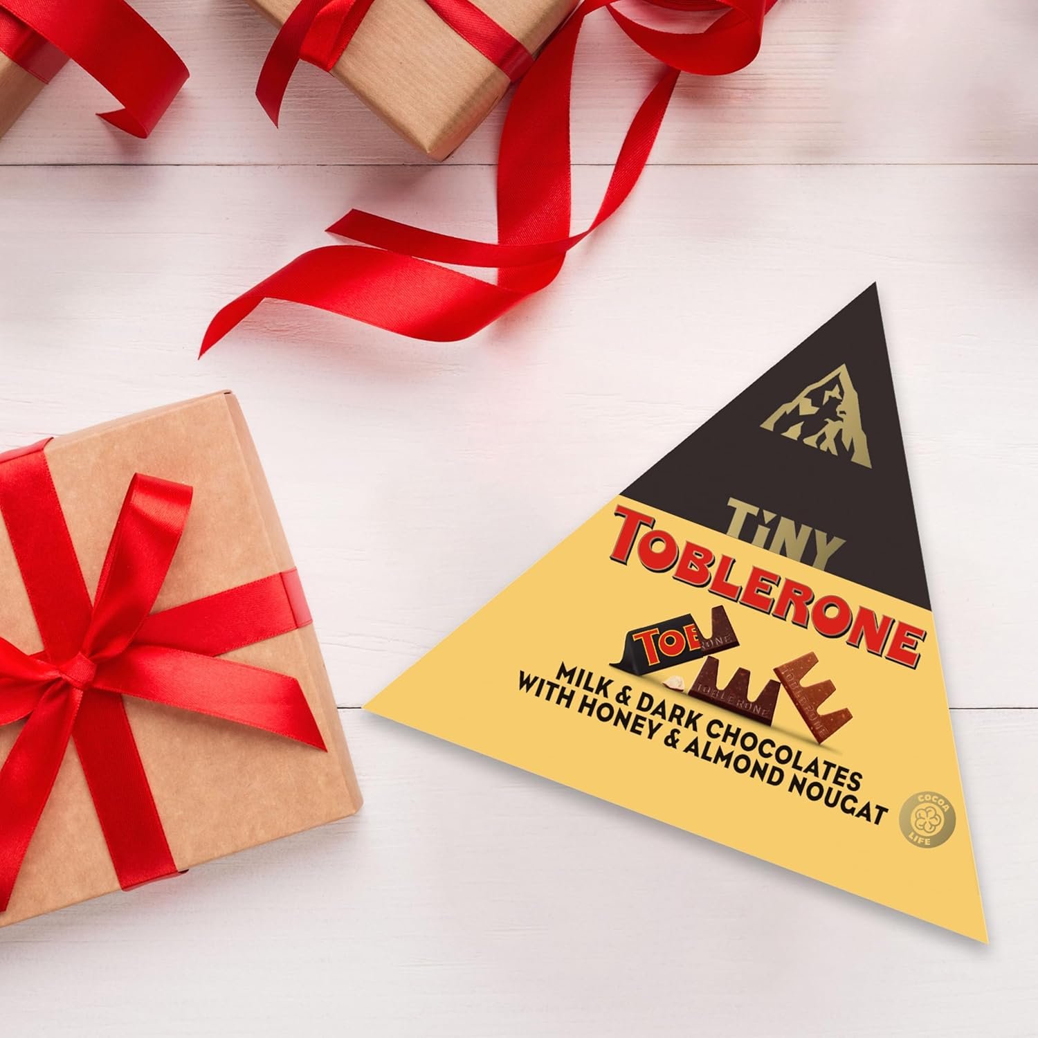 TOBLERONE Tiny Assorted Chocolate Bars Variety Pack (Milk & Dark), 1 Gift Box (25 Pieces) - Image 7