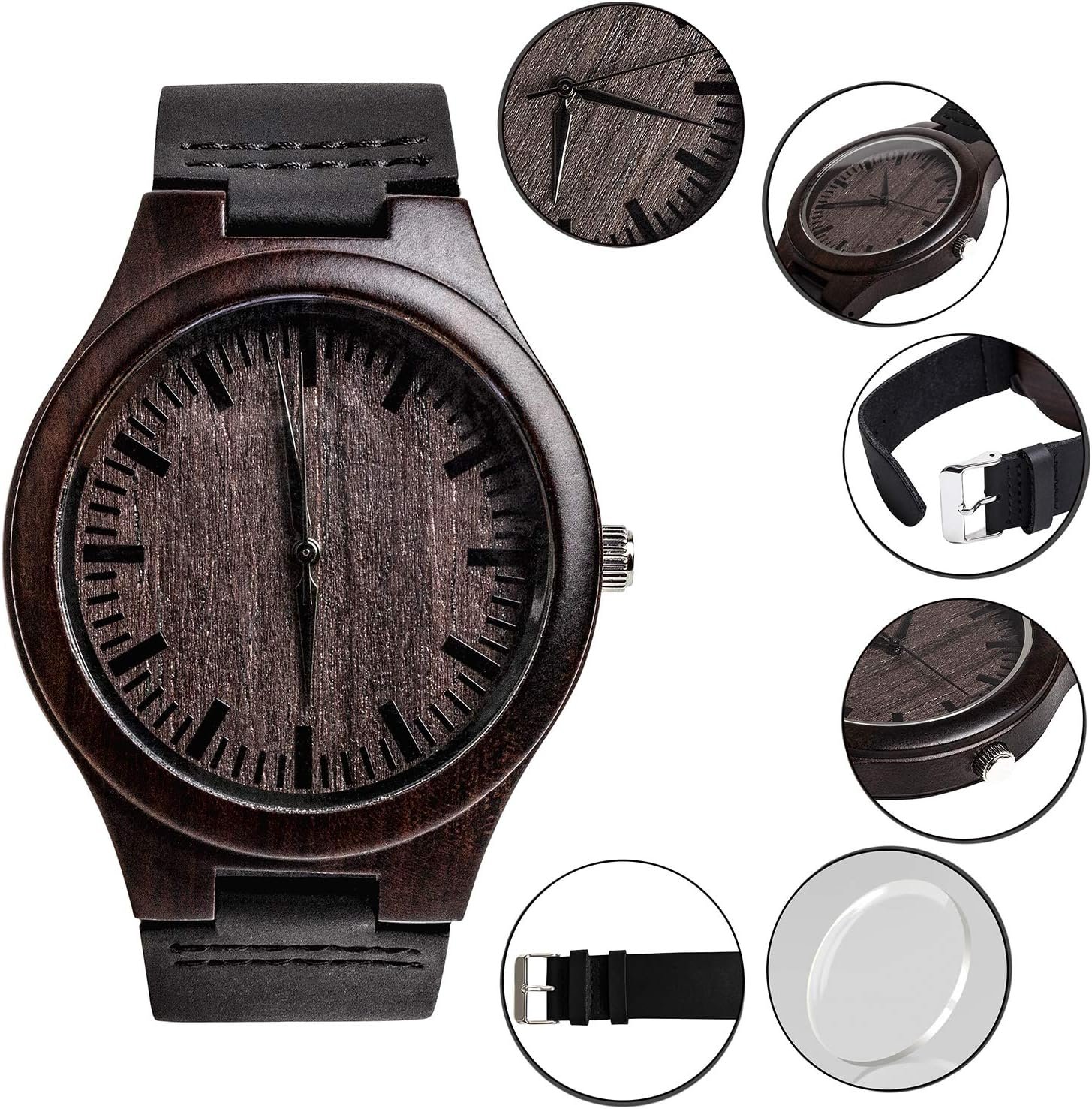 Engraved Wooden Watch Unique Wedding Gifts Anniversary for Husband Boyfriend Until The End of Time - Image 2