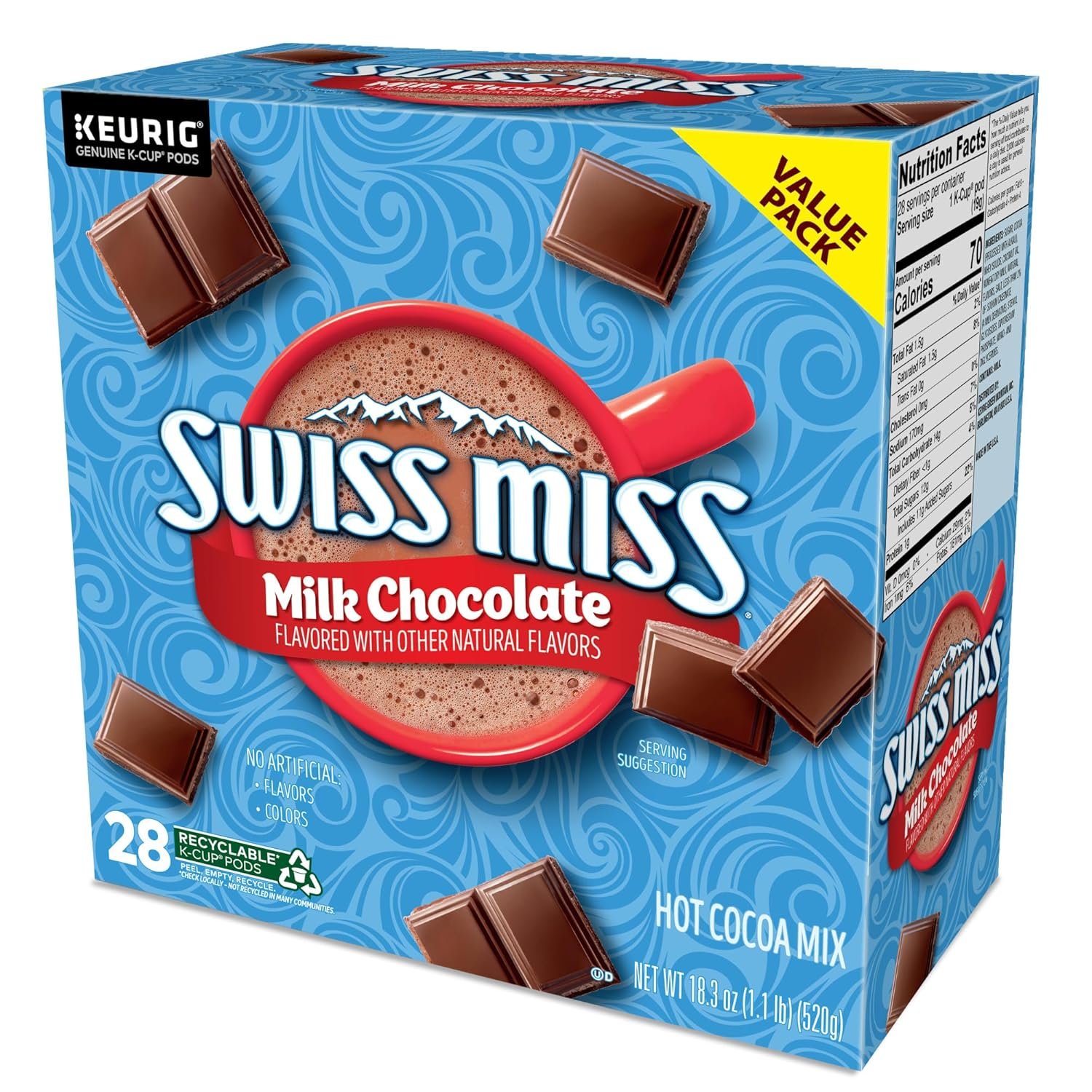 Swiss Miss Milk Chocolate Hot Cocoa Keurig Single-Serve K Cup Pods, 28 Count - Image 13
