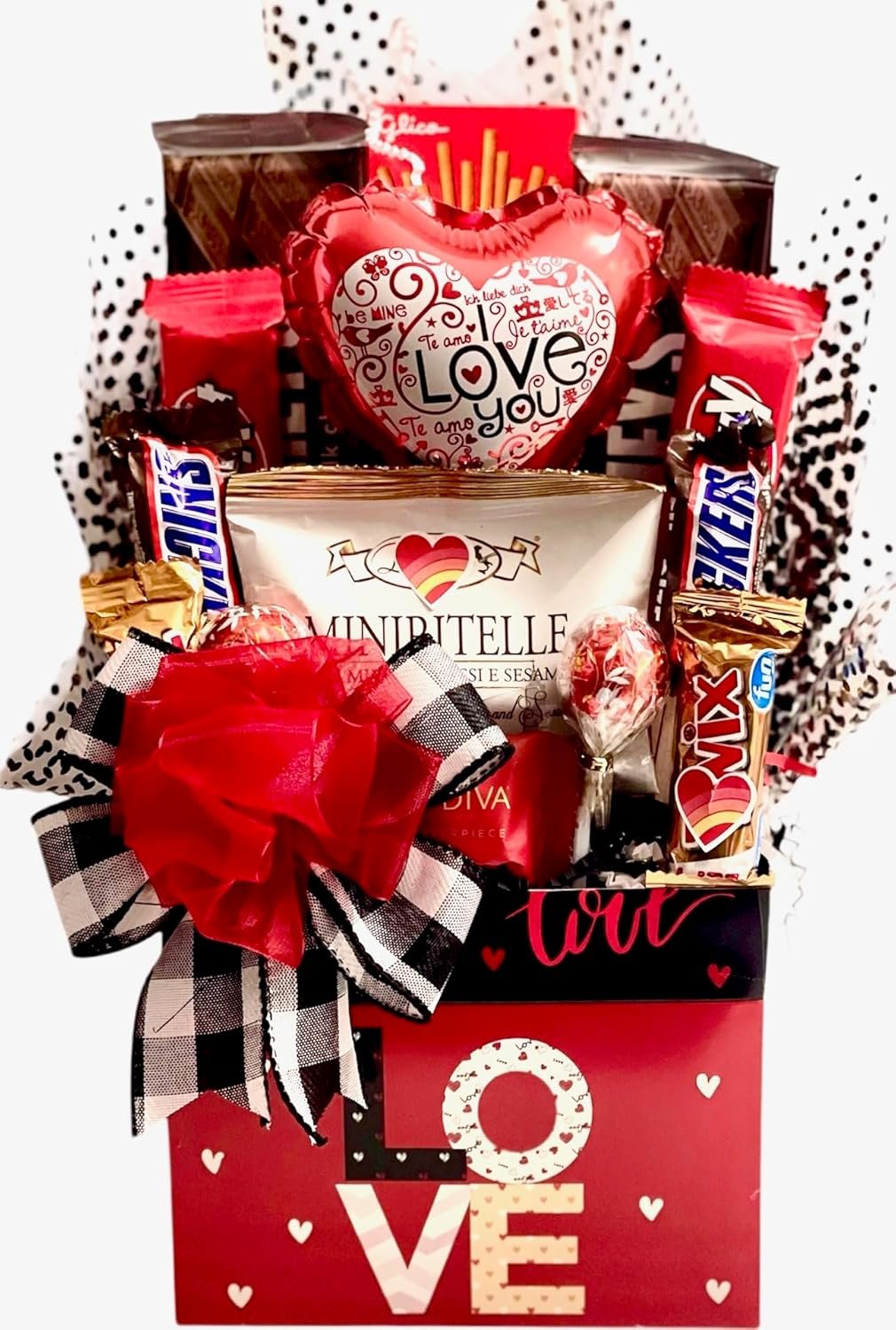Sweet Love Chocolate Bouquet |Love Candy Chocolate Box |Great Gift Valentines Day -Birthday -Anniversary -Mothers Day