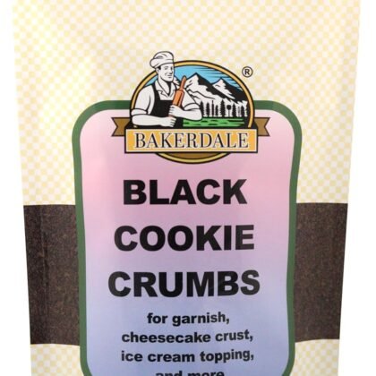 Bakerdale Black Cookie Crumbs Chocolate Dirt for Crust, Garnish, and Toppings, 20 ounce pouch