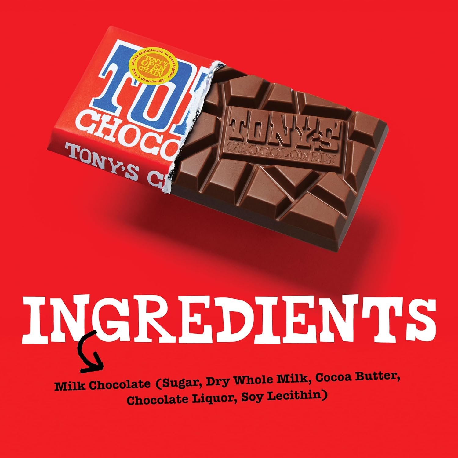 Tony’s Chocolonely Belgian Milk Chocolate Candy Bar, Pure Chocolate Bar for Snacks, Party Favors, Gifts, or Gift Basket, 32% Cacao, Made From Quality Fairtrade Cocoa, 6.35 Oz - Image 3