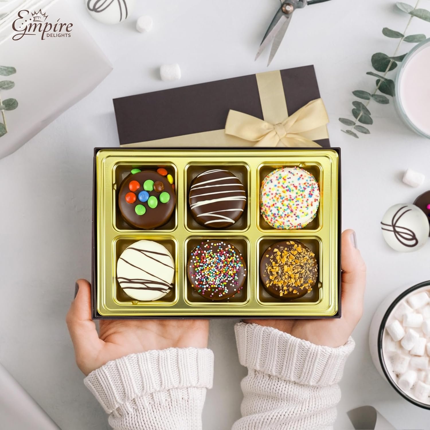 Gourmet Cookies Gift Basket - Delicious Chocolate Gift Basket Great for Birthday Treats for Women and Men - Fancy Chocolate Covered Cookies for Gifting - Image 3