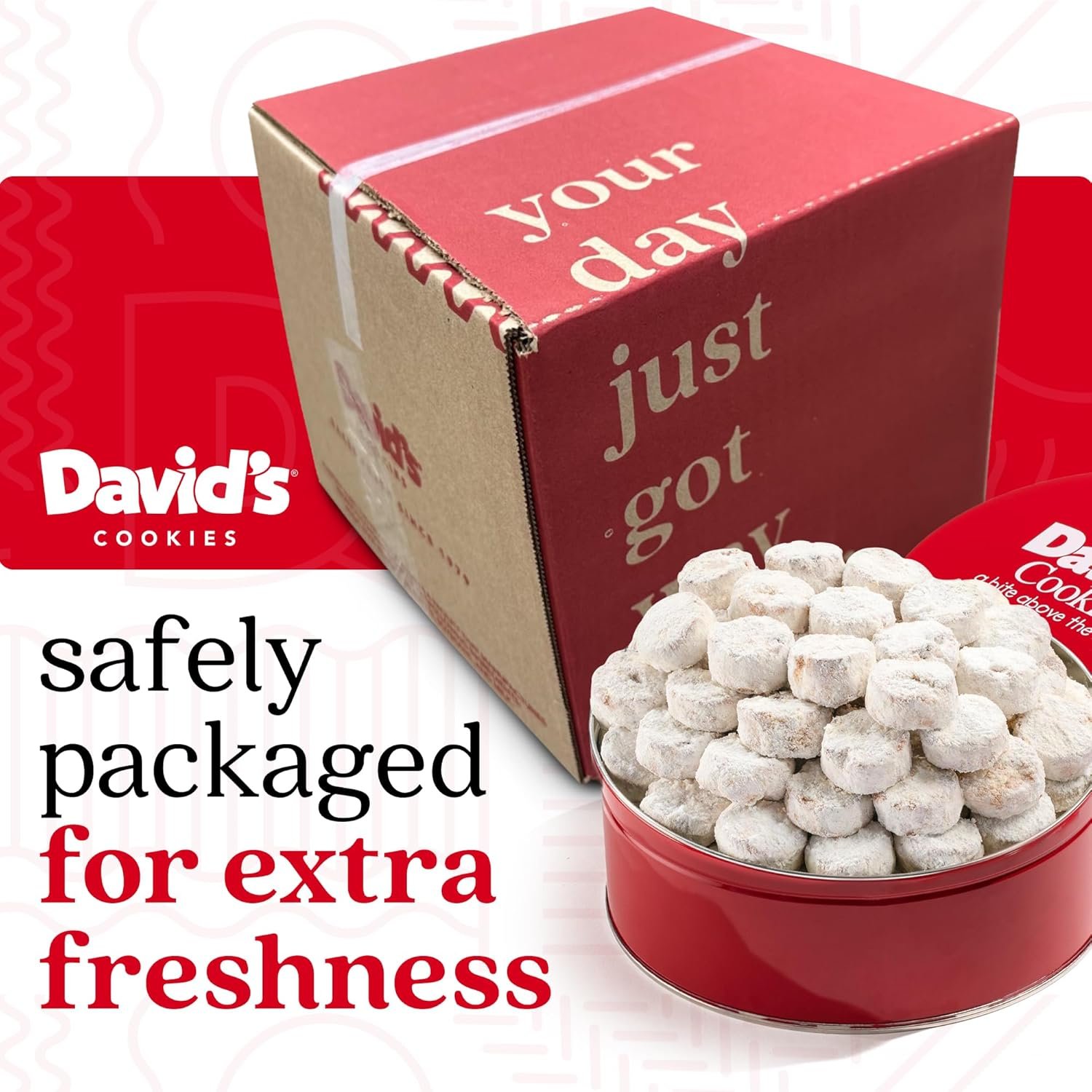 David's Cookies Butter Pecan Meltaways 907g - Image 5