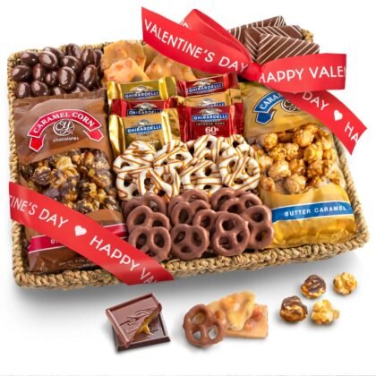 Valentine's Day Chocolate Caramel and Crunch Grand Gift Basket