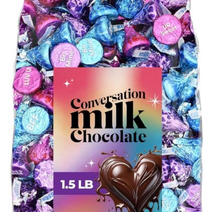 Valentine’s Day Conversation Milk Chocolate Candy | 1.5 lb. Bulk Bag | Romantic Valentine Chocolate Candy for Gifts, Party Favors, and Decorations