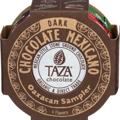 Taza Chocolate Organic Mexicano Disc Stone Ground, Oaxacan Variety Pack, 1.35 Ounce (4 Count), Vegan