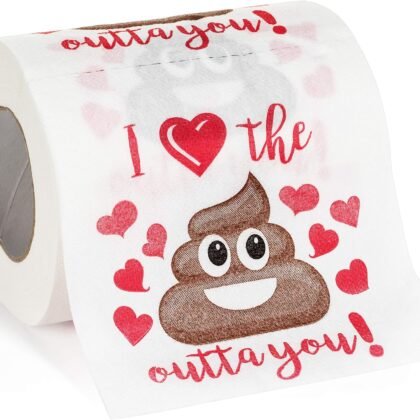 Funny Valentine’s Day Gag Gift Toilet Paper Roll, Valentine Joke Gift for Boyfriend, Girlfriend, Husband or Wife