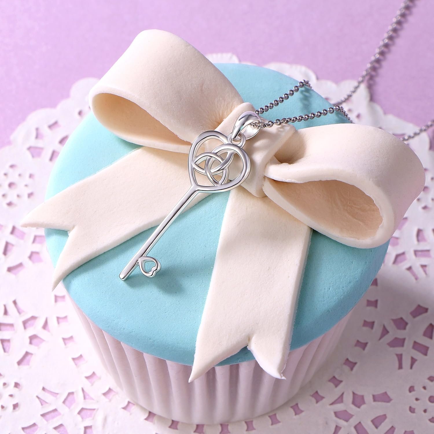 Yearace Witches Knot Necklace 925 Sterling Silver Good Luck Irish Celtic Knot Pendant Necklace for Women Witchy Jewelry Gift - Image 5