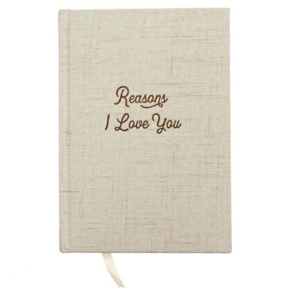 Avocado Goods Reasons Why I Love You - Blank Hardcover Love Book, Why I Love You Linen Journal Gift Book for Boyfriend or Girlfriend, Husband or Wife, Bride & Groom, or Couples I Love You Gifts Notebook, Love Journal