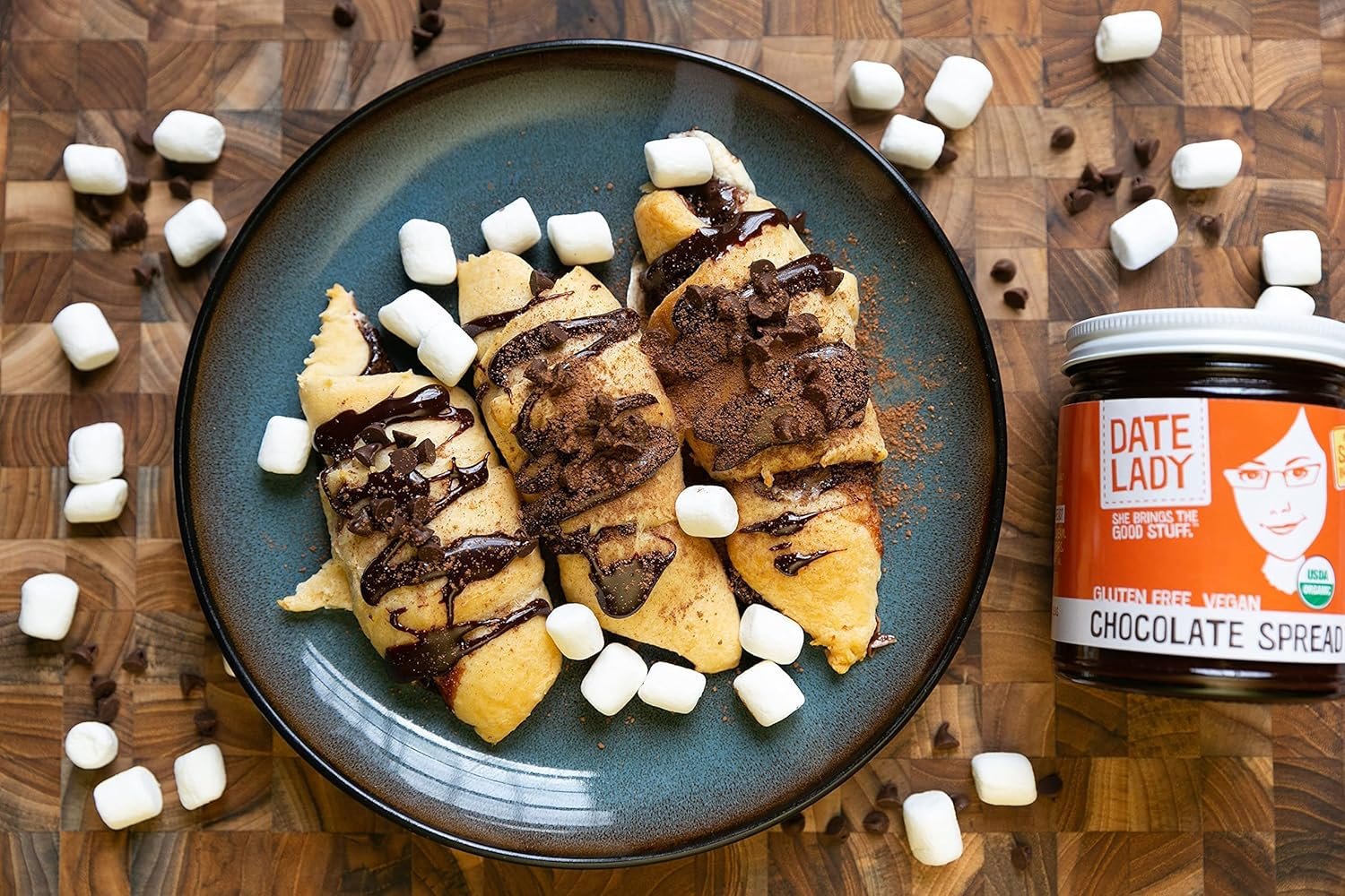 Date Lady Chocolate Date Spread | Organic, Vegan, Paleo, Gluten Free & Kosher, No Added Sugar, No Preservatives (1 Jar) Cocoa Spread Perfect For Dipping Fruit and Using as a Sauce on Ice Cream. - Image 8