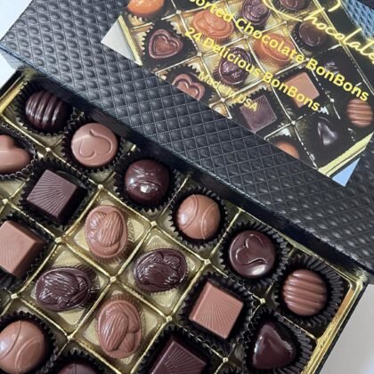 Belgian Chocolate Gift Box - Assorted Chocolate Bon Bons, Easter Candy, All-Natural Flavor by Tom's Chocolate