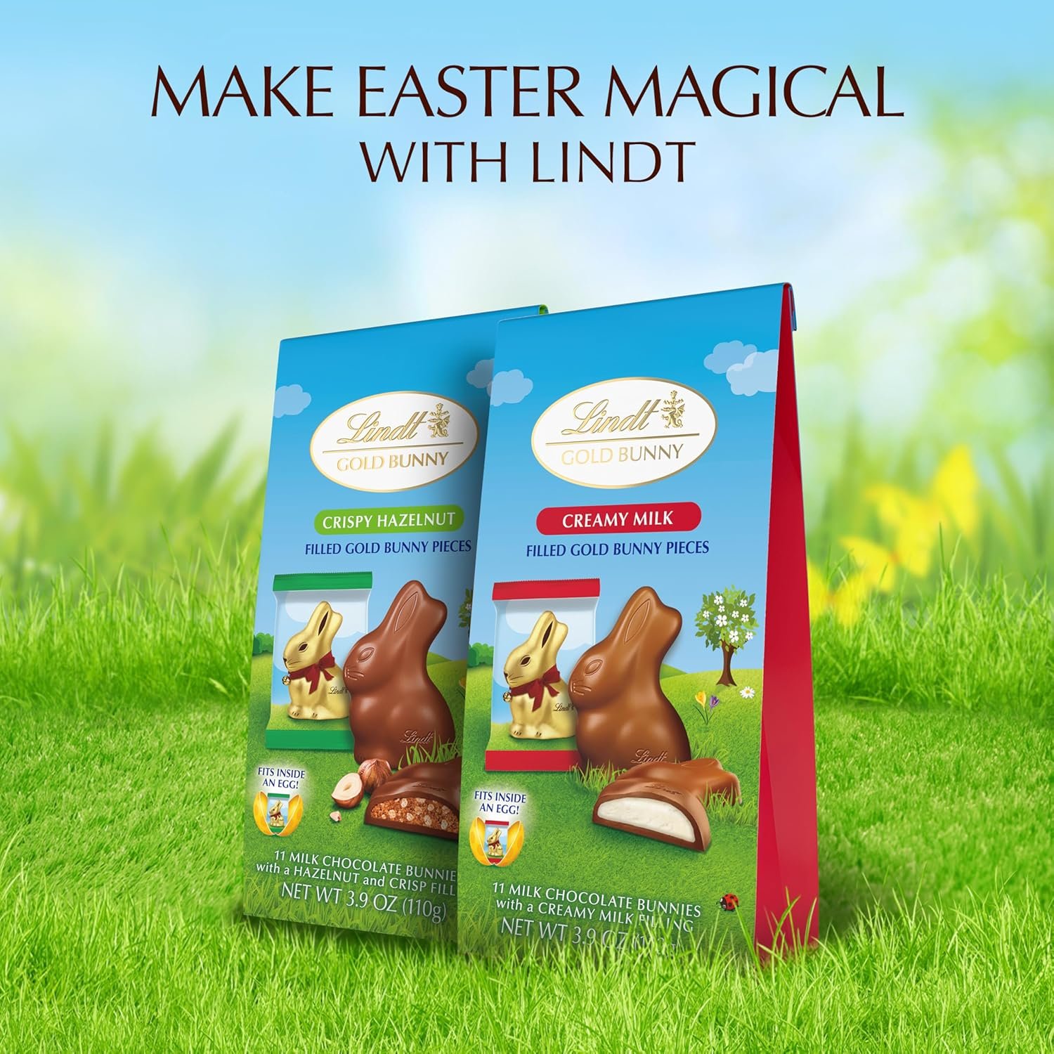 Lindt GOLD BUNNY Creamy Milk Chocolate Candy Bunnies, 11 Pieces, 3.9 oz. Bag - Image 6