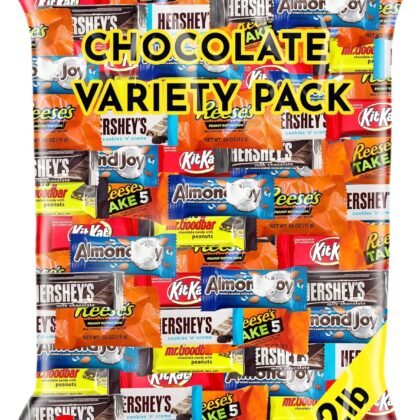 Chocolate Candy Variety Pack, 2 Pounds, Approximately 100 Pieces, Individually Wrapped Mini Candy Bars, Bulk Assorted Mix for Office Candy Jars, Party Favors, Classroom Rewards