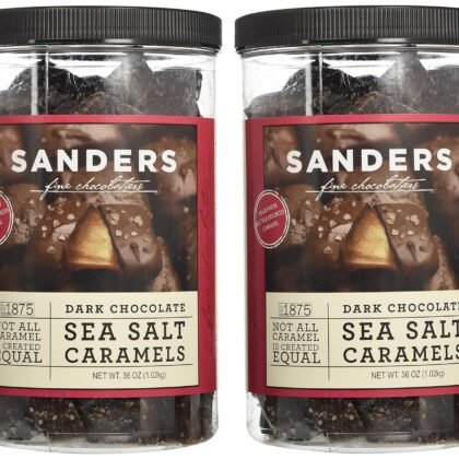 Sanders Dark Chocolate Sea Salt Caramels - 36 Oz (Value 2 Pack)