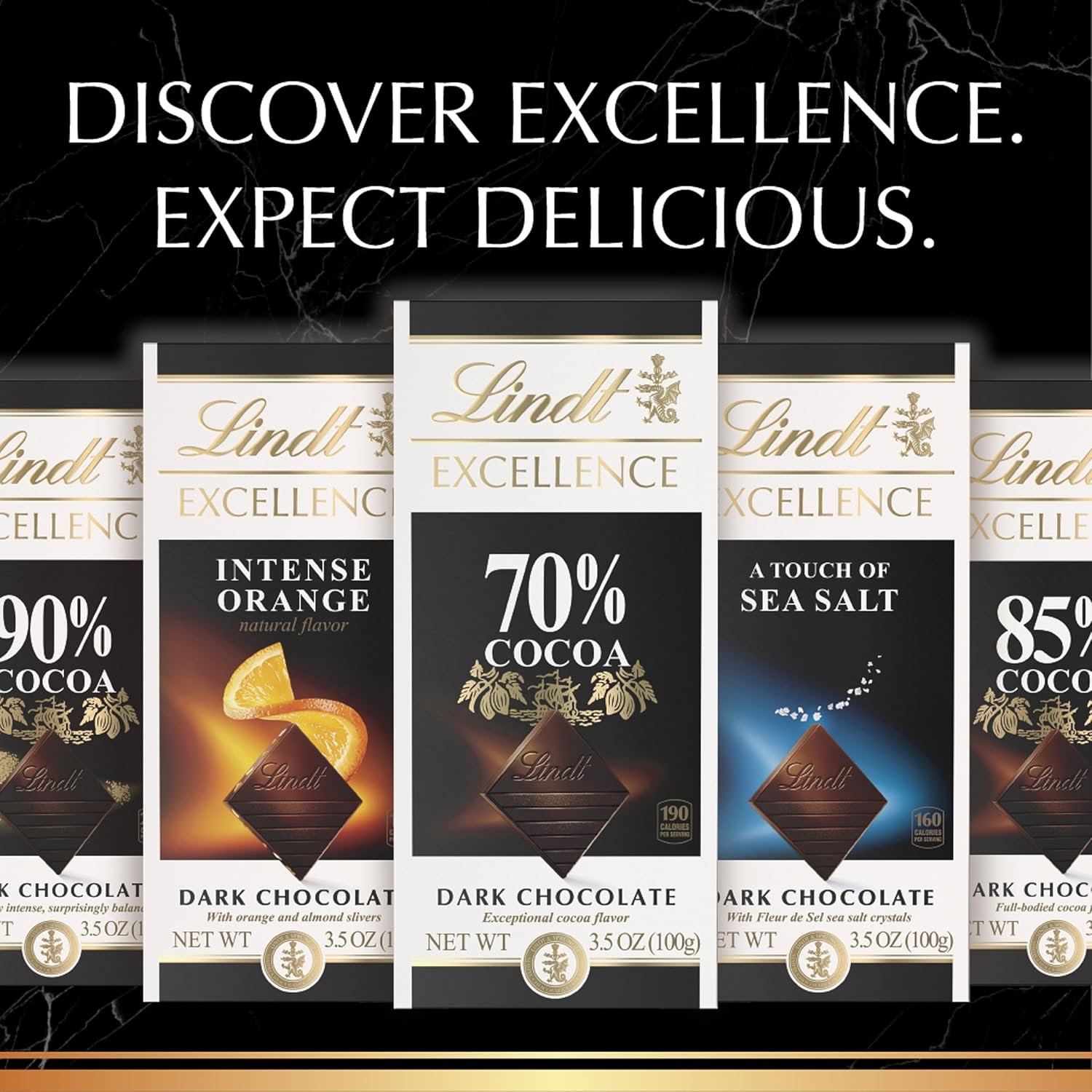 Lindt EXCELLENCE Caramel Sea Salt Dark Chocolate Candy Bar, Dark Chocolate with Pieces of Caramel and Sea Salt Crystals, 3.5 oz. Bar - Image 6