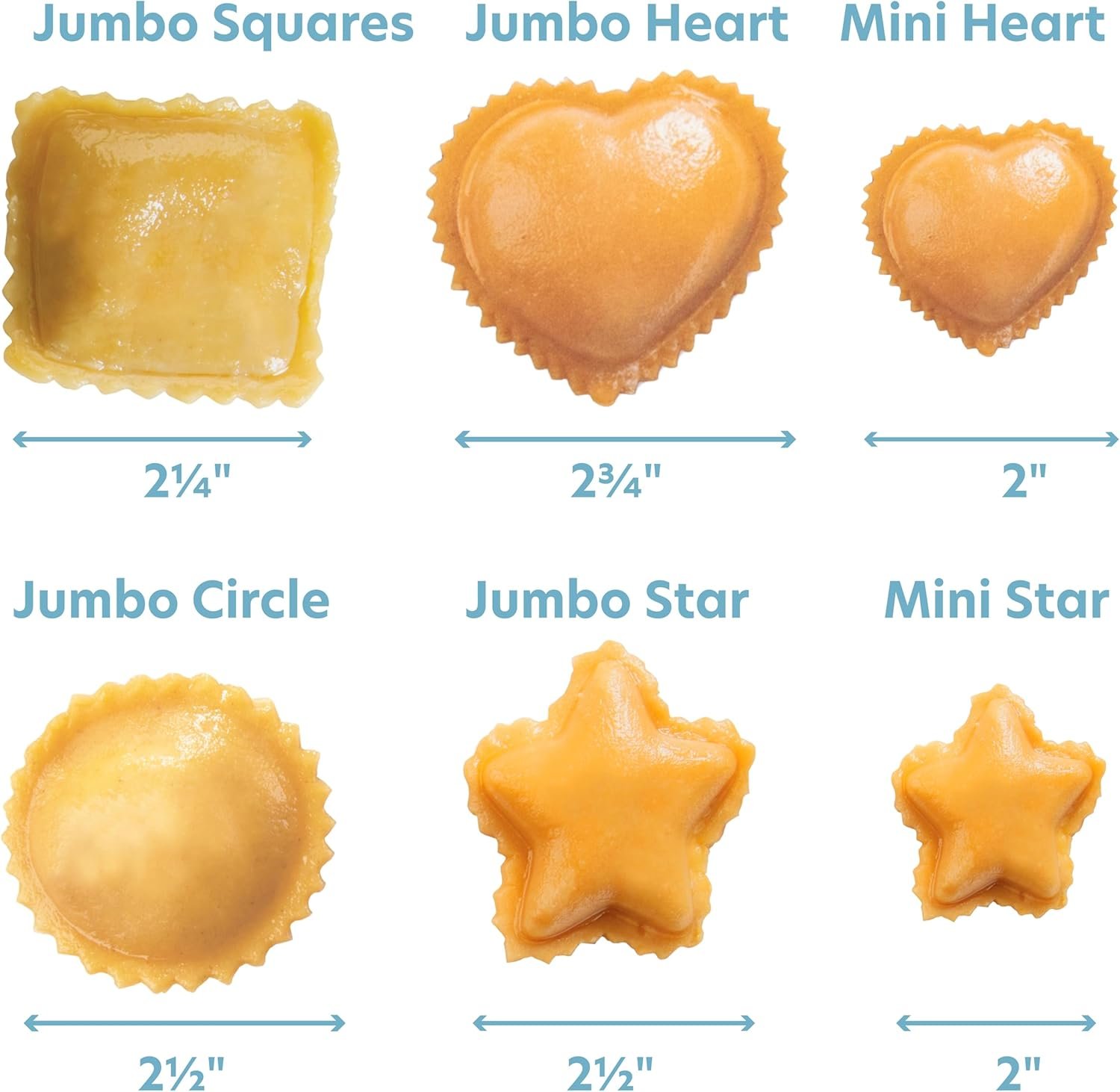 Jumbo 3" Heart Ravioli Molds 2 PK- Homemade Filled Pasta Maker- 2 pc Tray & Press makes 3 Large XL Italian Raviolis, Easy to Use Clean- Add Love to Italian Dinner- Cute Housewarming Gift, Date Night - Image 5