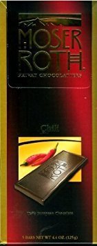 Moser Roth Privat Chocolatiers European Chocolate, Chili Dark, 4.4 Ounce