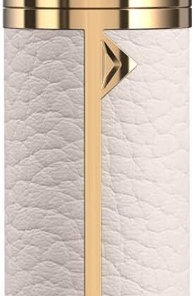 8ML Travel Perfume Refillable Atomizer, Mini Genuine Leather Cologne Sprayer, Protable Pocket Size Empty Fragrance Spray Bottle (White)