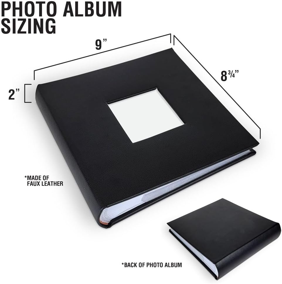 Personalized Photo Album, Custom Engraved Picture Album, Holds 200 4" x 6" Photos, Leatherette and Laser Engraved Scrapbook, Any Custom Message - Image 4