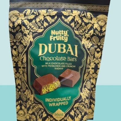 Dubai Chocolate Bar – Nutty & Fruity, 16 oz Bag (Pack of 2)