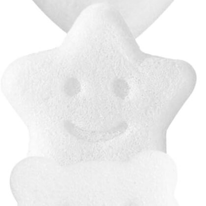 3pcs Bath Shower Sponges Set Heart Shapes Soft Exfoliating Body Scrubbers for Gentle Skin Cleaning and Bathing