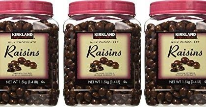 Kirkland Signature gcPnev Milk Chocolate, Raisins, 54 Ounce (3 Pack)