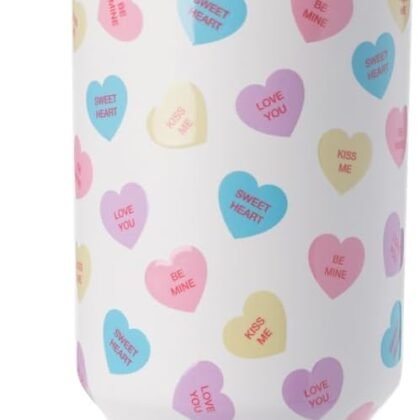 Simple Modern Valentine's Day Trek Pivot | 30oz Flip Straw Tumbler with Handle | Gifts for Her | Water Bottle & Boot | Interchangeable Straw & Chug Lids | Stainless Steel Jug | Word Hearts