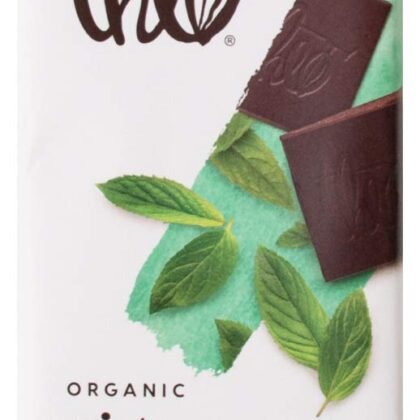 Theo Mint Organic Dark Chocolate Bar, 70% Cacao, 1 Bar | Vegan, Fair Trade