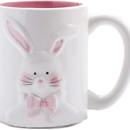 ZaH Easter Bunny Coffee Mug Easter Decoration Gift for Kids Boys Girls - Ceramic Mug Cup 12oz (Rabbit Pattern-2)