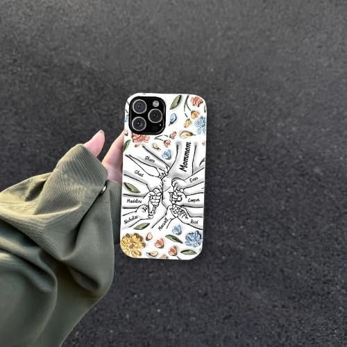 Personalized 3D Inflated Effect Printed Personalized Phone Case, Custom Case for Phone - Hand in Hand, I Will Always Protect You - Unique Gift for Mom, Dad, Kids Multicolor - Image 2