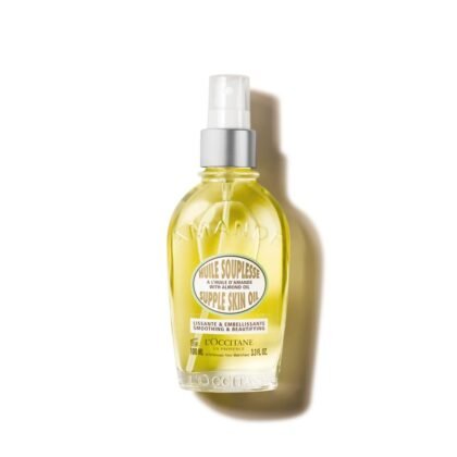 L'Occitane Almond Body Oil, Moisturizes, Nourishes, Hydrates, Softens Dry Skin, Absorbs Fast, Lightweight, Non-Greasy, Luxurious Post-Shower Skincare