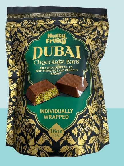 Dubai Chocolate Bar – Nutty & Fruity, 16 oz Bag (Pack of 2) - Image 3