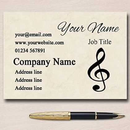 Music Note Personalized Business Cards