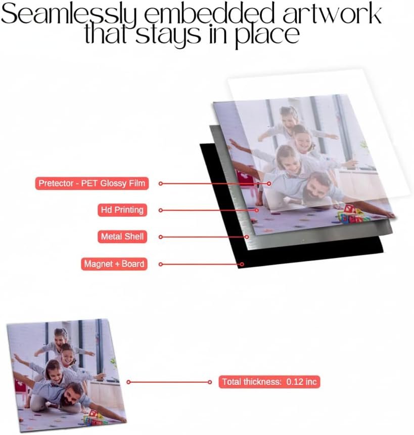 Set of 6 Custom Photo Magnets, Personalized Gifts, Holiday Keepsakes, Personalized Refrigerator Magnets, Birthday Favors, Baby Shower Favors, Wedding Favors, Branding, Newborn Keepsakes, 2"x2" - Image 3