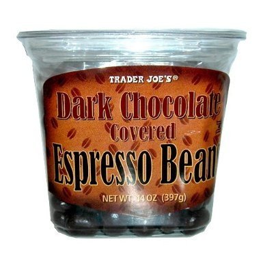 Trader Joe's Dark Chocolate Covered Espresso Beans (Pack of 2)