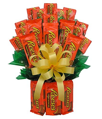 From You Flowers - Chocolate Peanut Butter Candy Bar Bouquet