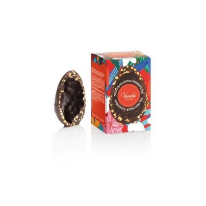 Venchi - Mignon 70% Extra Dark Chocolate and Hazelnut Egg, 2.47 Oz, with "Piedmont Hazelnut" Coarse Grains, Gluten Free, Venchi Easter Collection, Gift Idea