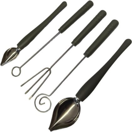 Candy Dipping Tools 5-Piece Set | Chocolate Dipping Tool for Easy Candy Making and Decorative Plating, Stainless Steel Construction for Durability and Effortless Cleaning