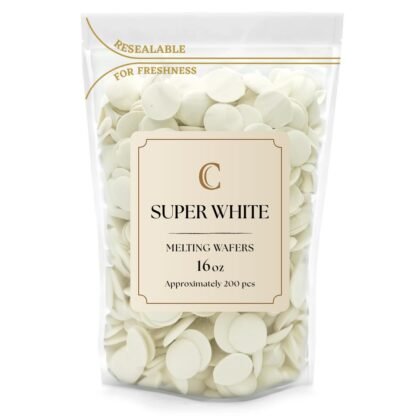 Merckens Chocolate Melting Wafers Bulk Bag Perfect For Dipping, Desserts, Baking And More (1 Pound, Super White)