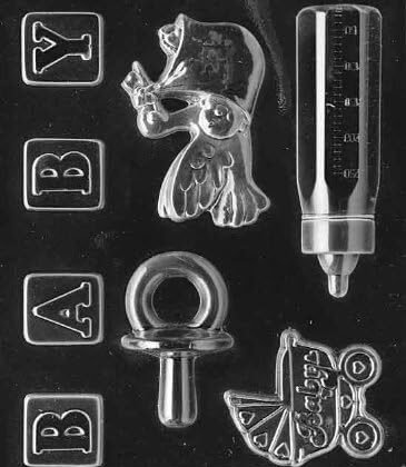 Life of the Party B044 Baby Shower Kit Chocolate Candy Mold with Molding Instructions