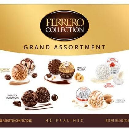 Ferrero Collection Grand Assortment Chocolate, 42 Fine Assorted Count, Net Wt 15.2oz (431gr)