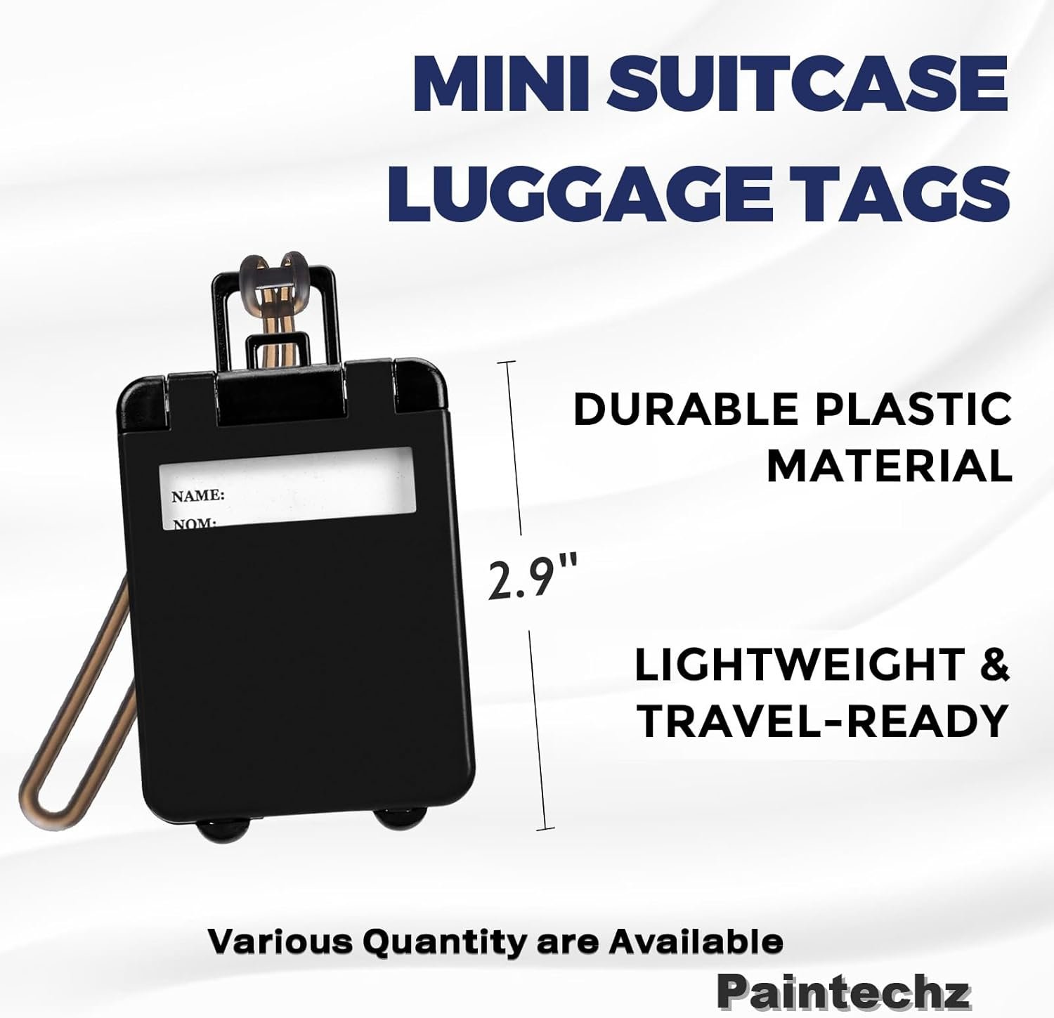 Custom Luggage Tags Bulk, Personalized Suitcase Labels with Your Logo or Text, Durable Plastic ID Tags, Ideal for Company Travel & Events - Image 3