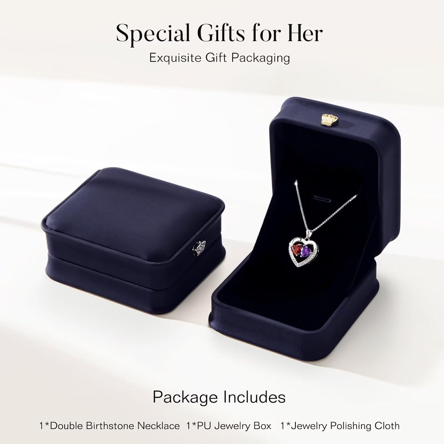Iefil Easter Gifts for Women Wife - 925 Sterling Silver Birthstone Necklace, Anniversary Birthday Gifts for Women, Jewelry Gifts for Her Wife Mom Daughter - Image 6